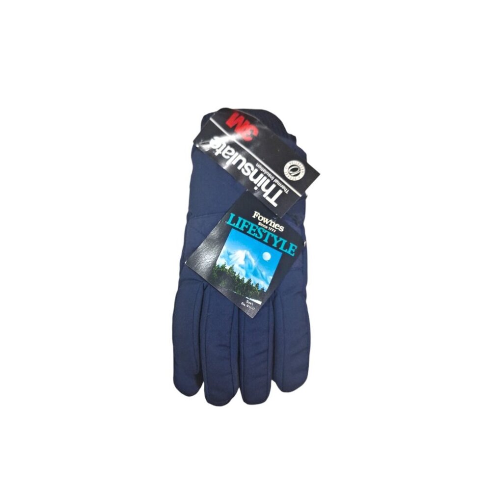 Vtg NOS Fownes Thinsulate Thermal Insulated Blue Gloves Sz L Fits 9.5-11 Mens